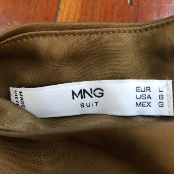 MANGO satin swing dress, Champagne, Sz. 8 - Picture 5 of 5